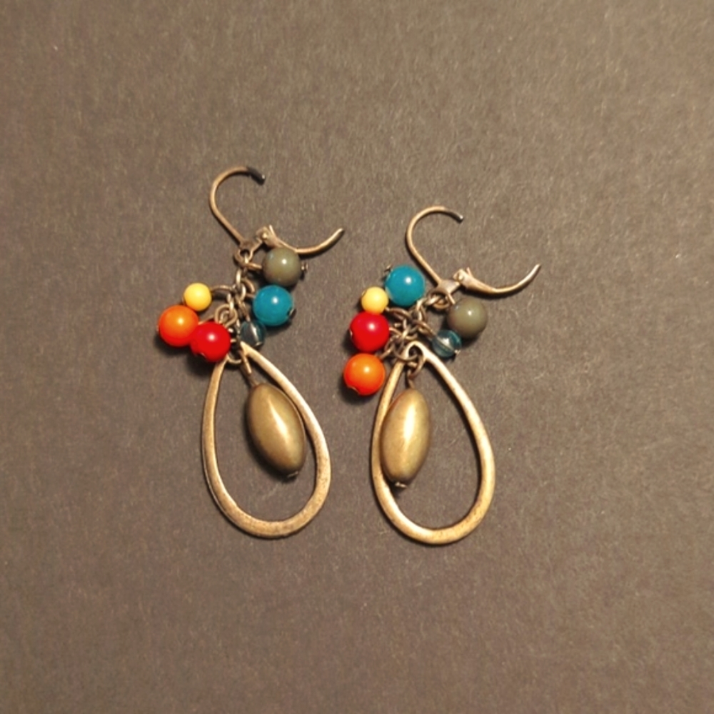 Multicolored Pierced Ear Earrings - Picture 3 of 3